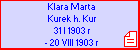 Klara Marta Kurek h. Kur