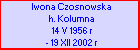 Iwona Czosnowska h. Kolumna