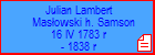 Julian Lambert Masowski h. Samson